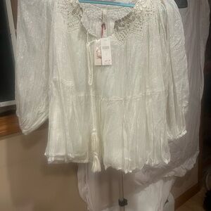 RAGA Shimmering White Blouse